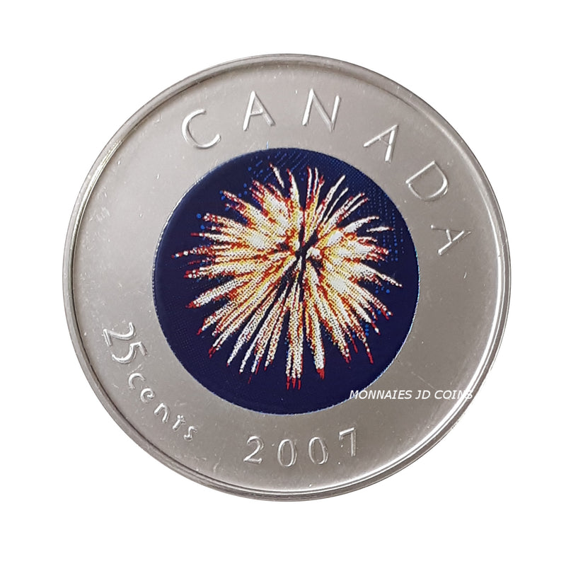 2007 Canada 25 Cents Congratulations Coloured Proof Like
