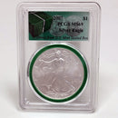 2007 American Eagle Silver Dollar PCGS MS69 Green Label US Mint Sealed Box