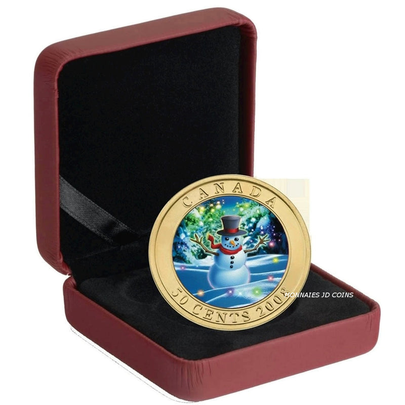 2008 Canada 50 Cent Holiday Snowman Lenticular Coin