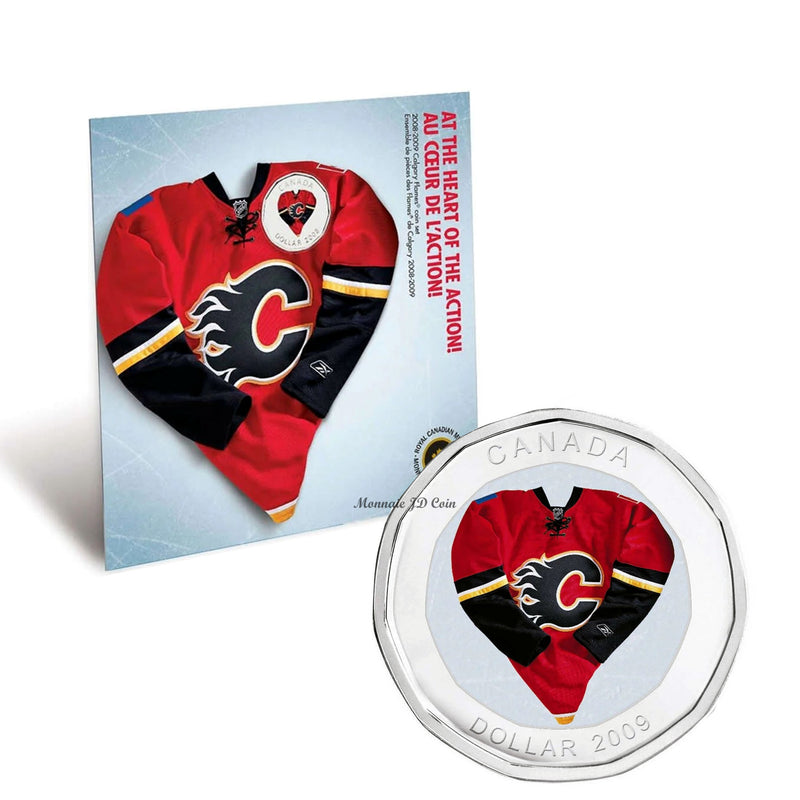 2009 NHL Calgary Flames Coin Set With Commemorative Coloured Loonie Jersey (Copy) (Copy)