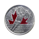 2009 Canada 25 Cents Men's Hockey Raised 2 Coloured (Circulated)