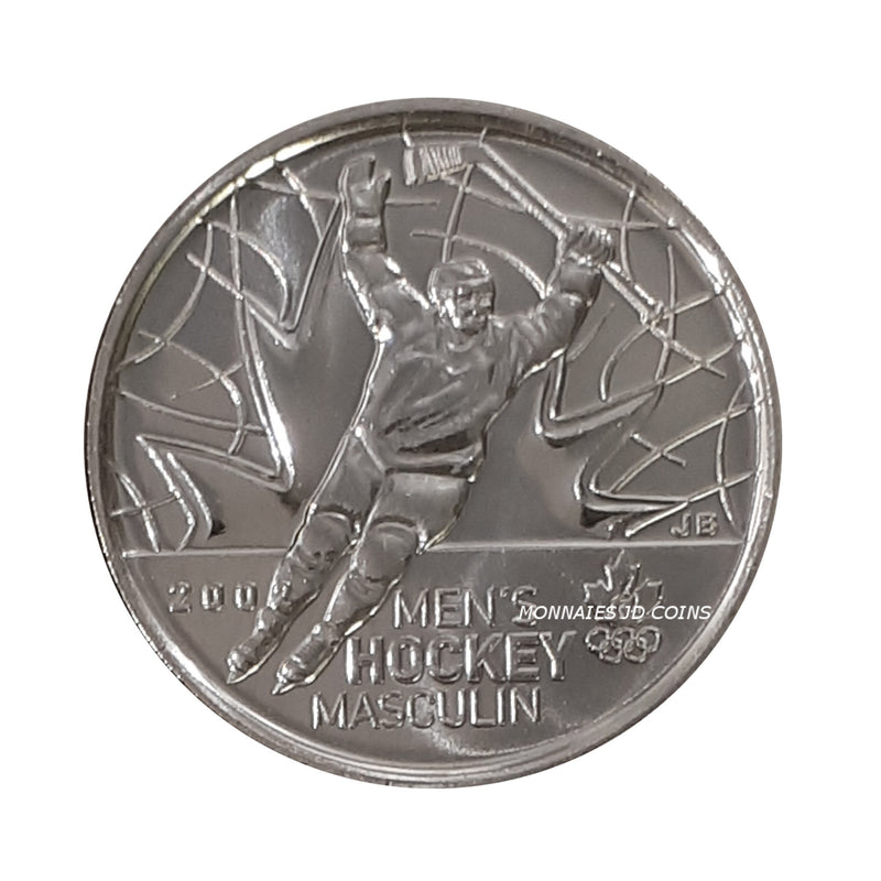 2009 Canada Men's Hockey (Raised 2) 25 Cent BU (MS-63)