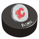 2009 Canada 50 Cent Calgary Flammes Hockey Coin Puck 2008/2009