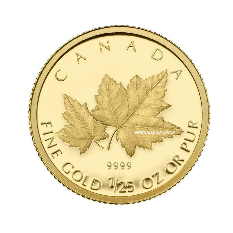 2009 Canada 50 Cent Red Maple Leaves 1/25oz. 9999 Pure Gold (No Tax)