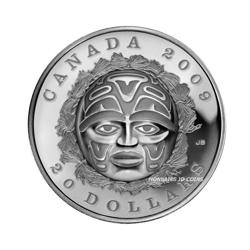 2009 Canada $20 Summer Moon Mask Fine Silver (No Tax)