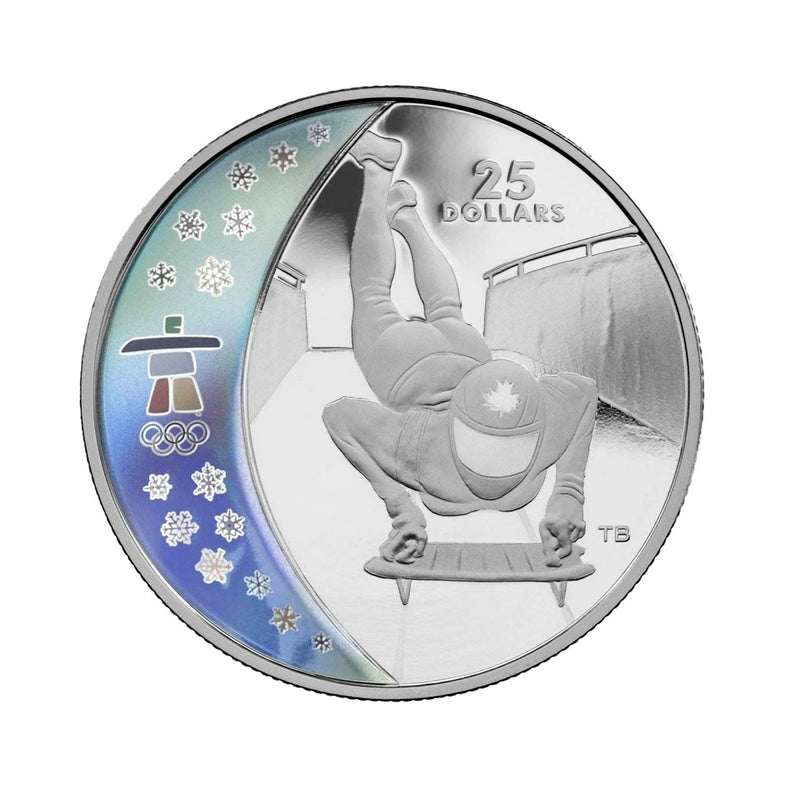 2009 $25 Skeleton Sterling Silver Hologram Coin