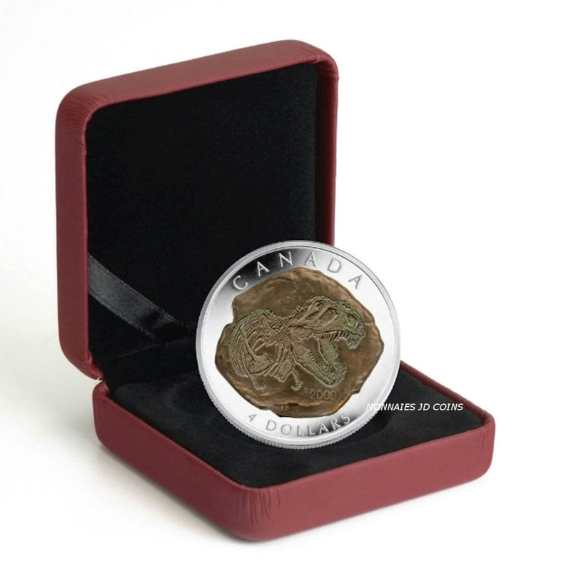 2010 Canada $4 Dinosaur Dromaeosaurus Fine Silver   (No Tax)