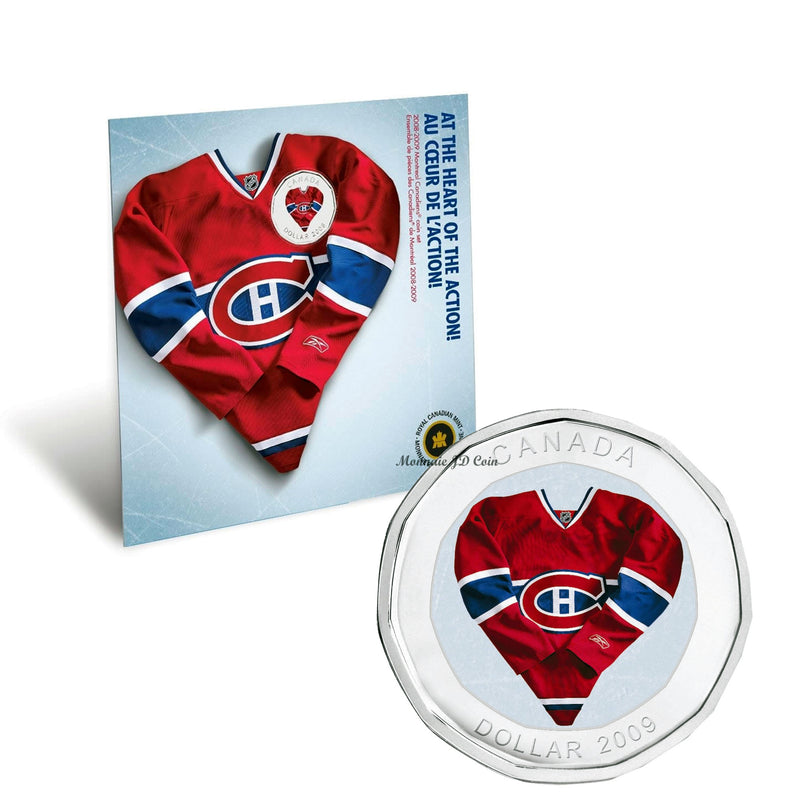 2009 NHL Montréal Canadien Coin Set With Commemorative Coloured Loonie Jersey