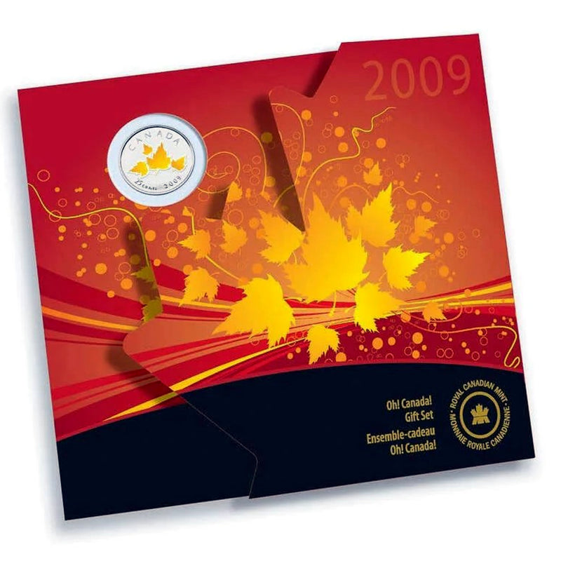 2009 Oh Canada Gift Set With Special Edition Colored Quarter