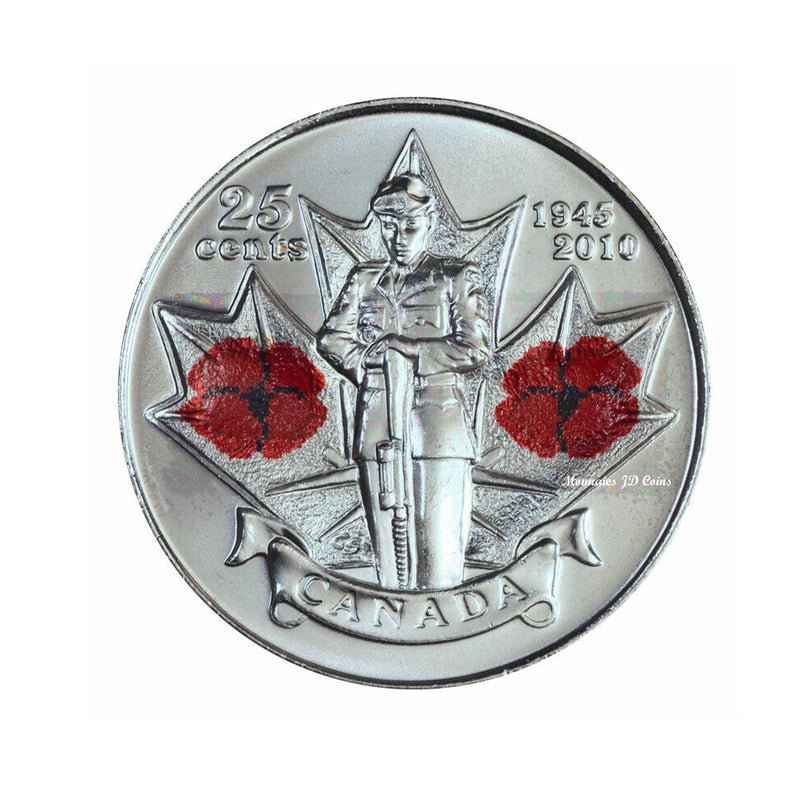 2010 Canada Poppy Remembrance Day 25 Cents  (MS-65)