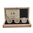 2010 Canada $5 Vancouver Olympic Silver 3 Coin Gold Plated Silver Set