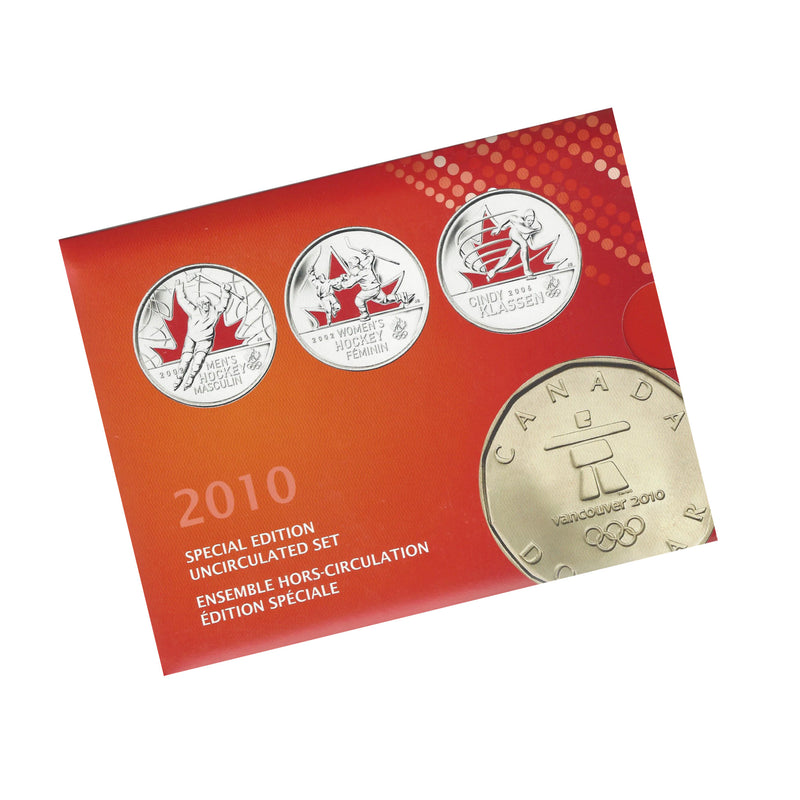 2010 Canada Olympic Special Edition Uncirculated Proof Like Set With Two Dollar (16 Seration)