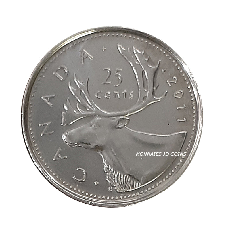 2011 Canada Caribou 25 Cents BU (MS-63)