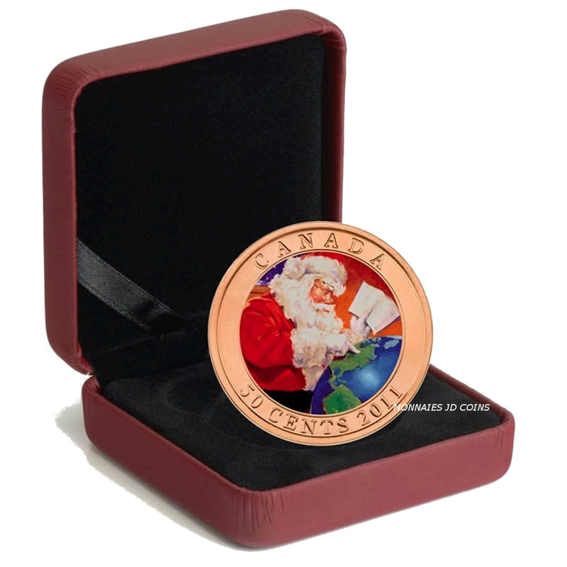 2011 Canada 50 Cent Holiday Gifts From Santa Lenticular Coin