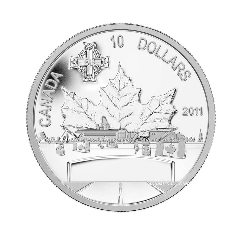 2011 Canada $10 Highway Of Heros Fine Silver (No Tax)