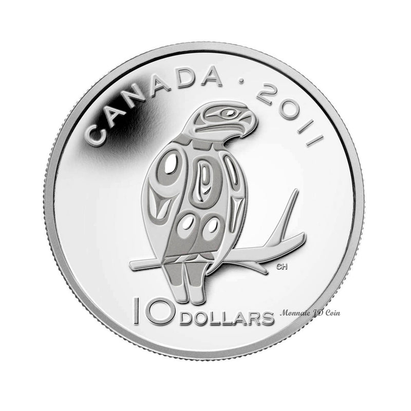 2011 Canada $10 Peregrine Falcon Fine Silver (No Tax)