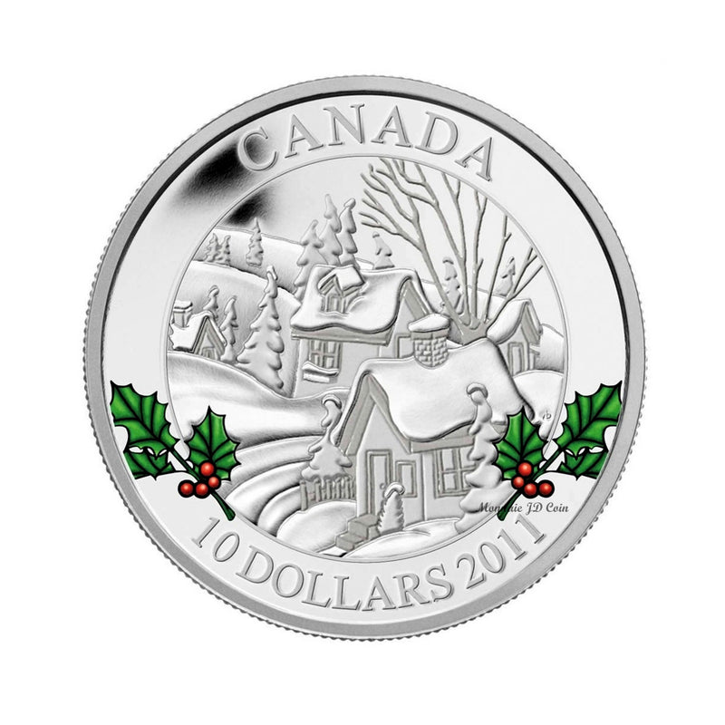 2011 Canada $10 Winter Town Fine Silver (No Tax)