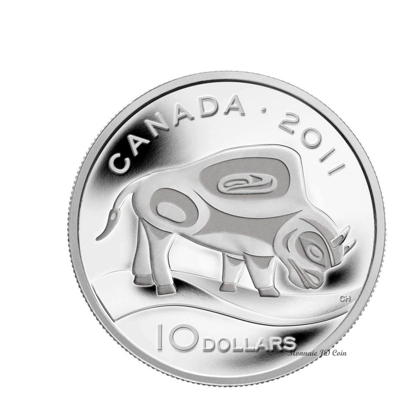 2011 Canada $10 Wood Bison Fine Silver (No Tax)