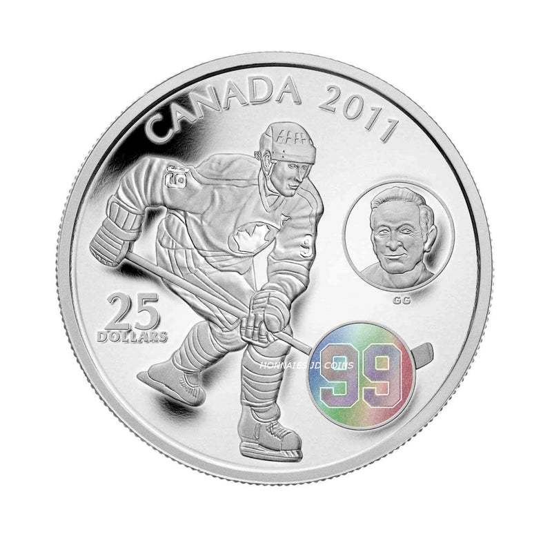 2011 Canada $25 Wayne & Walter Gretzky Pure Silver Hologram Coin