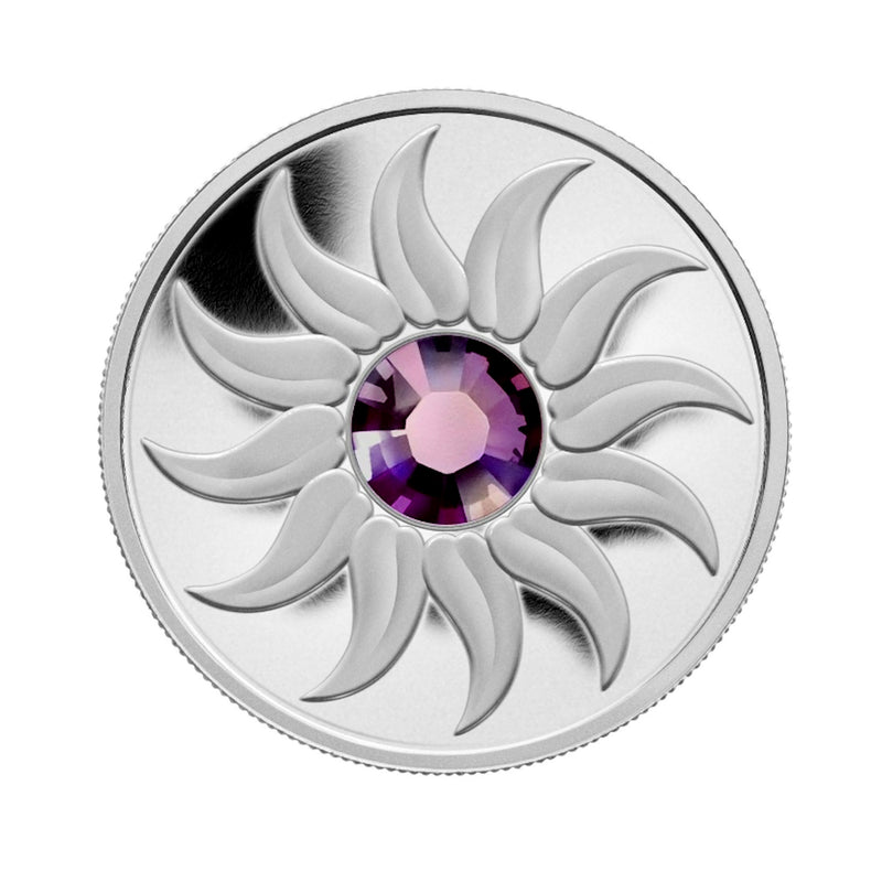 2011 Canada $3 Birthstone Collection February- Amethyst Fine Silver (No Tax)