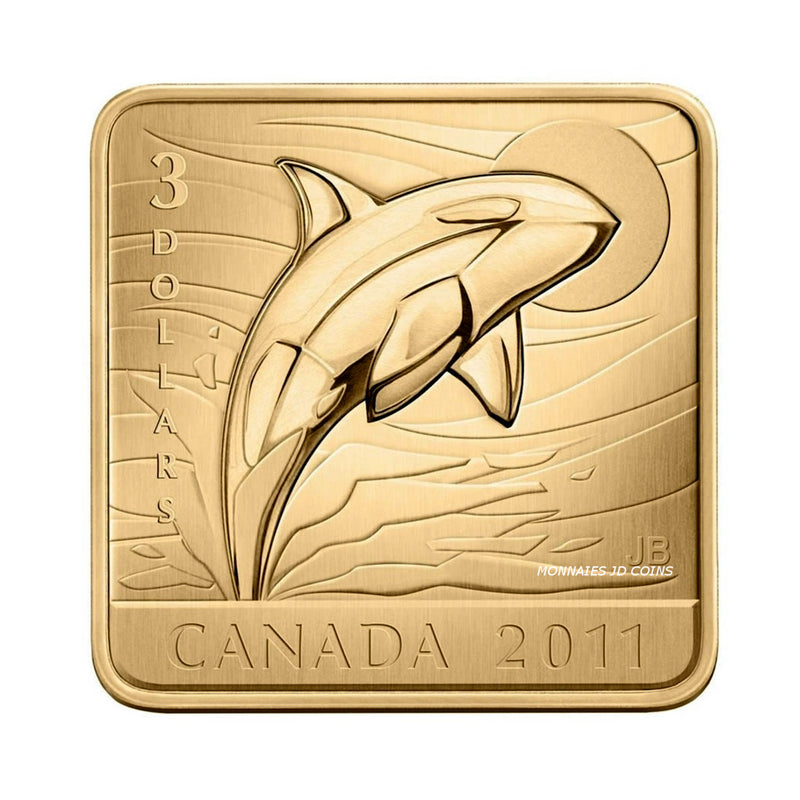 2011 Canada $3 Canada's Wildlike Conservation Series Orca Whale Sterling Silver