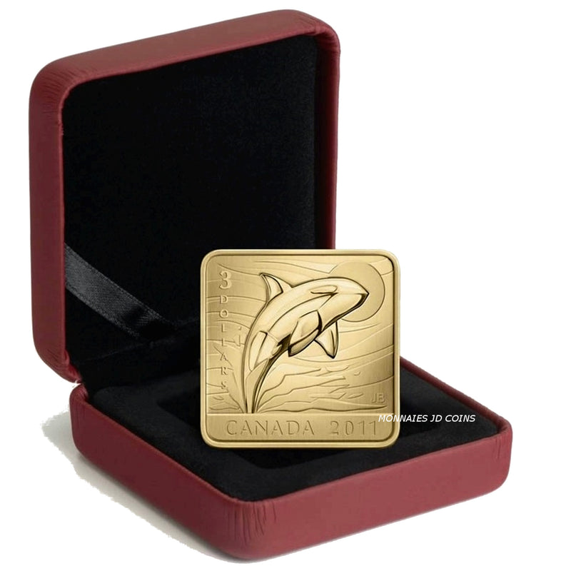 2011 Canada $3 Canada's Wildlike Conservation Series Orca Whale Sterling Silver