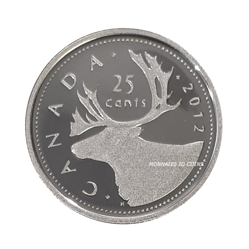 2012 Canada 25 Cents (No Silver) Proof Coin