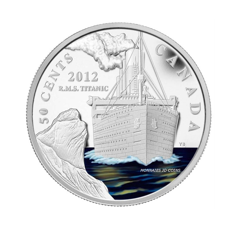 2012 Canada 50 Cents R.M.S Tinanic Silver Plated Copper Coin