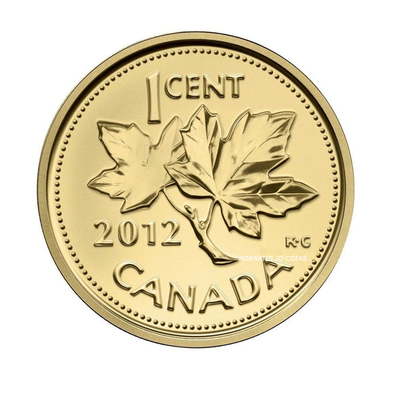 2012 Canada 1 Cent Farewell To The Penny 1/25oz 99.99% Pure Gold (No Tax)