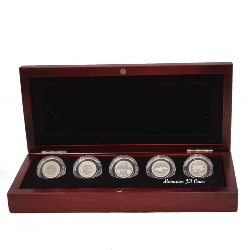 2012 Canada Limited Edition Farewell to the Penny 5 Coin Fine Silver Set