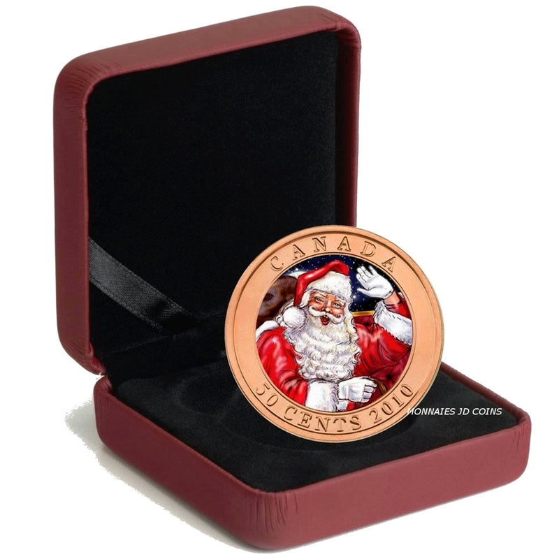 2010 Canada 50 Cent Holiday Santa Claus And The Red-Nosed Reindeer Lenticular Coin