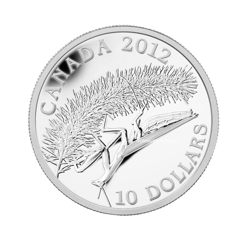 2012 Canada $10 Geographic Praying Mantis Fine Silver (No Tax)