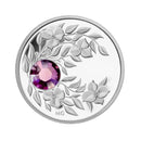 2012 Canada $3 Birthstone Collection Febuary-Amethyst Fine Silver (No Tax)