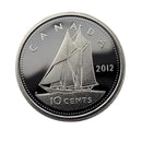 2012 Canada 10 Cents Non Silver Proof