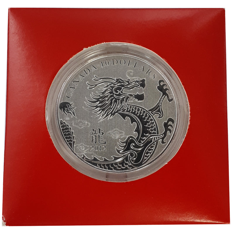 2012 Canada $10 Year of the Dragon 1/2oz. Fine Silver (No Tax)