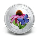 2013 Canada 25 Cents Purple Coneflower And Eastern Tailed Blue Butterfly