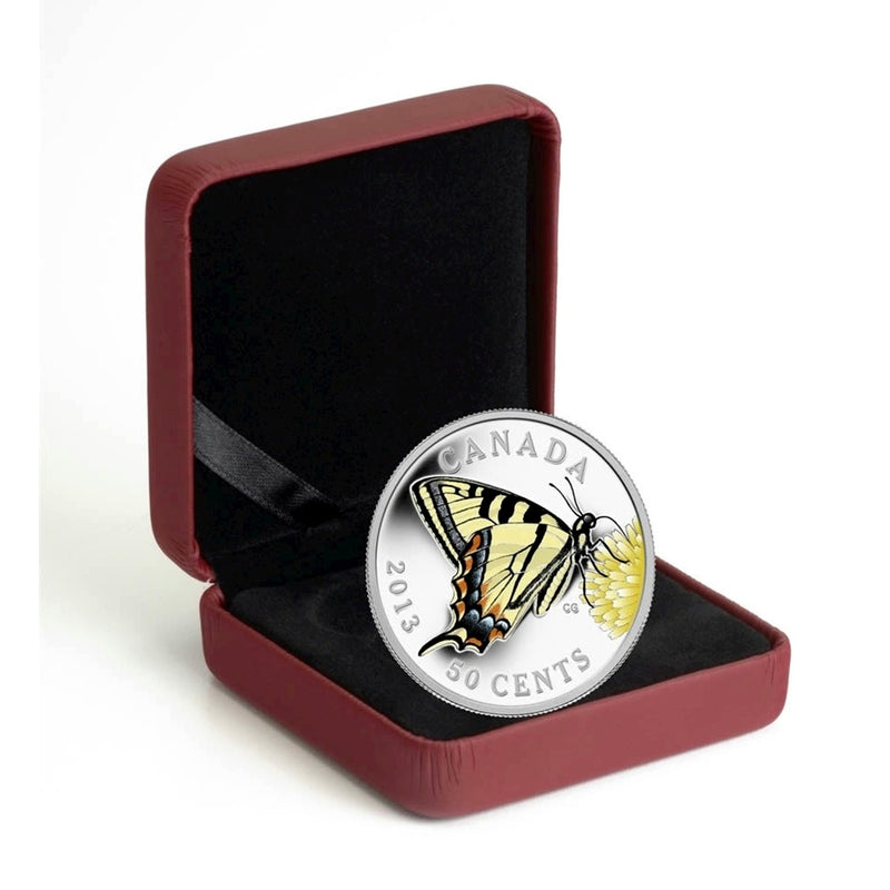 2013 Canada 50 cent Butterfly of Canada Tiger Swallowtail Silver Plated Coin