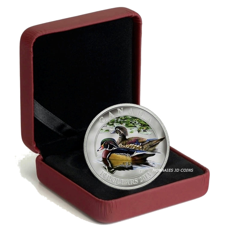 2013 Canada $10 Ducks Of Canada Wood Duck Fine Silver (No Tax)