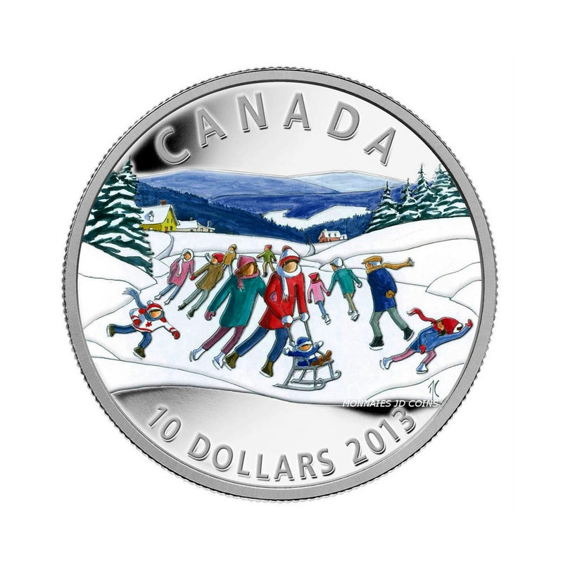 2013 Canada $10 Winter Scene Fine Silver (No Tax)