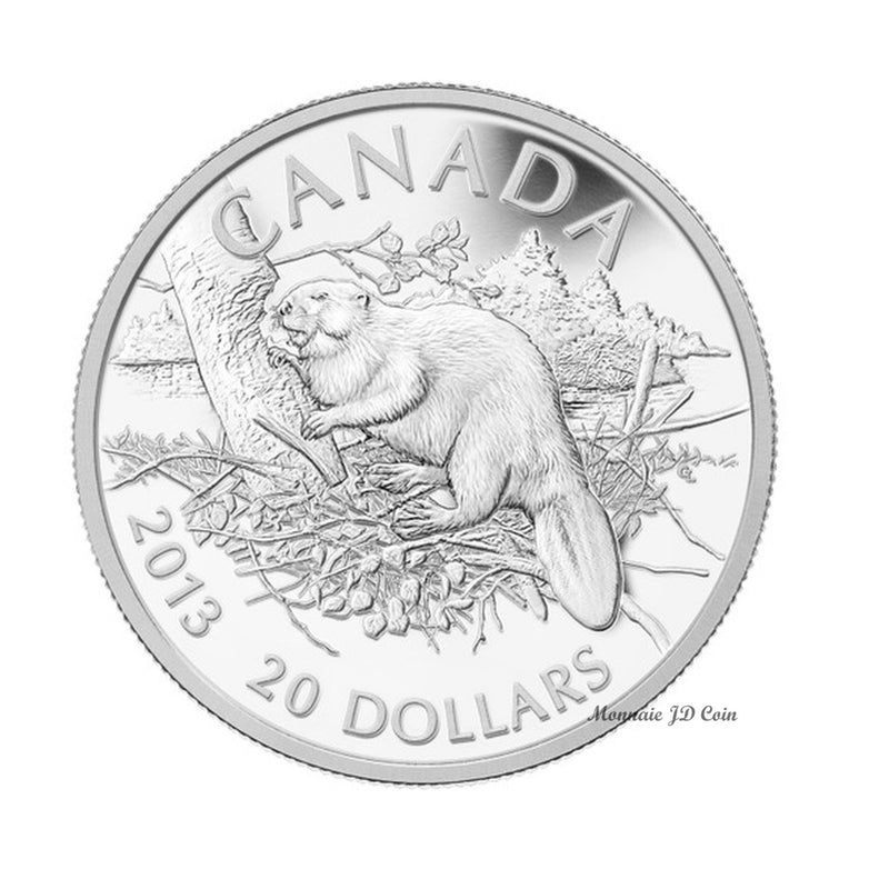 2013 Canada $20 Beaver Fine Silver (No Tax)