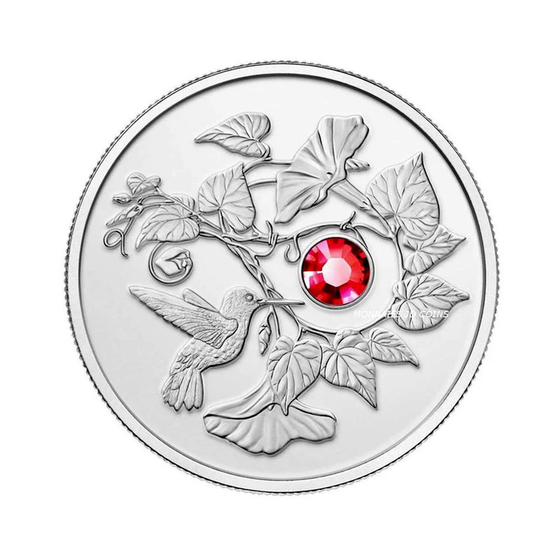 2013 Canada $3 Hummingbird & Morning Glory Fine Silver Coin (No Tax)