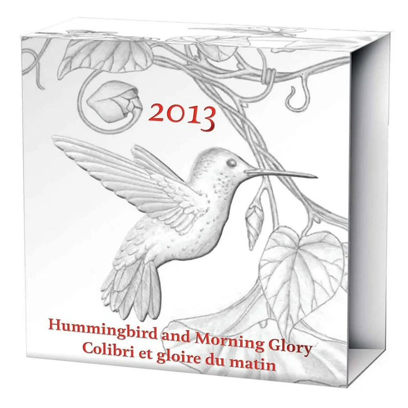 2013 Canada $3 Hummingbird & Morning Glory Fine Silver Coin (No Tax)