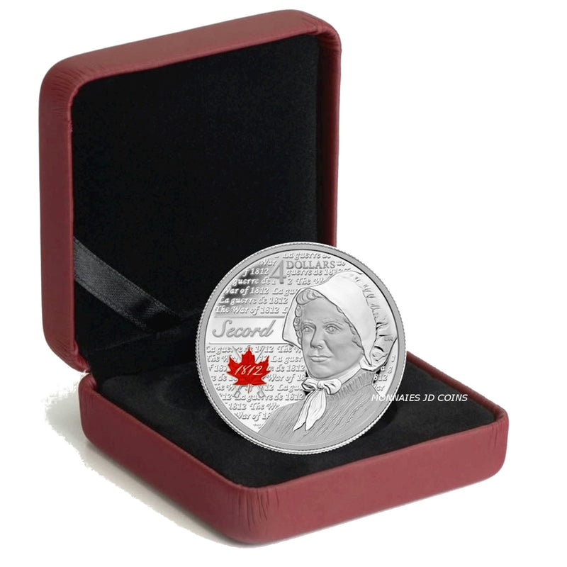 2013 Canada $4 The Heros Of 1812 Laura Secord Fine Silver (No Tax)