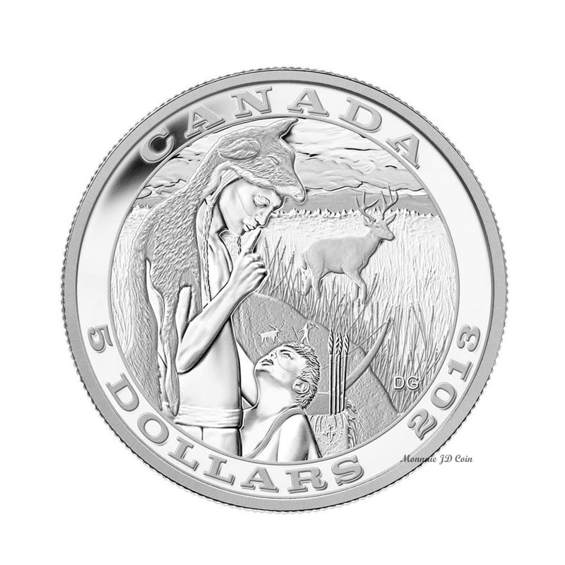 2013 Canada $5 Tradition Of Hunting-Deer Fine Silver (NoTax)