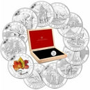 2013 O Canada $10 Fine Silver 12-Coin Set with Deluxe Box
