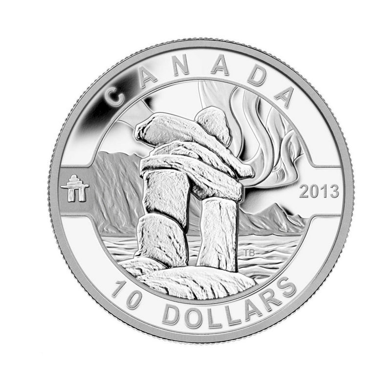 2013 Canada $10 O Canada Series The Inukshuk Fine Silver (No Tax)