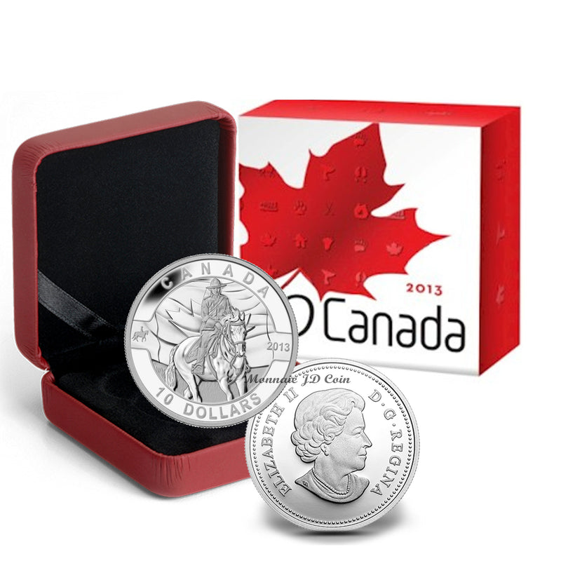 2013 Canada $10 O Canada Series The Royal Canadian Mounted Police Fine Silver (No Tax)