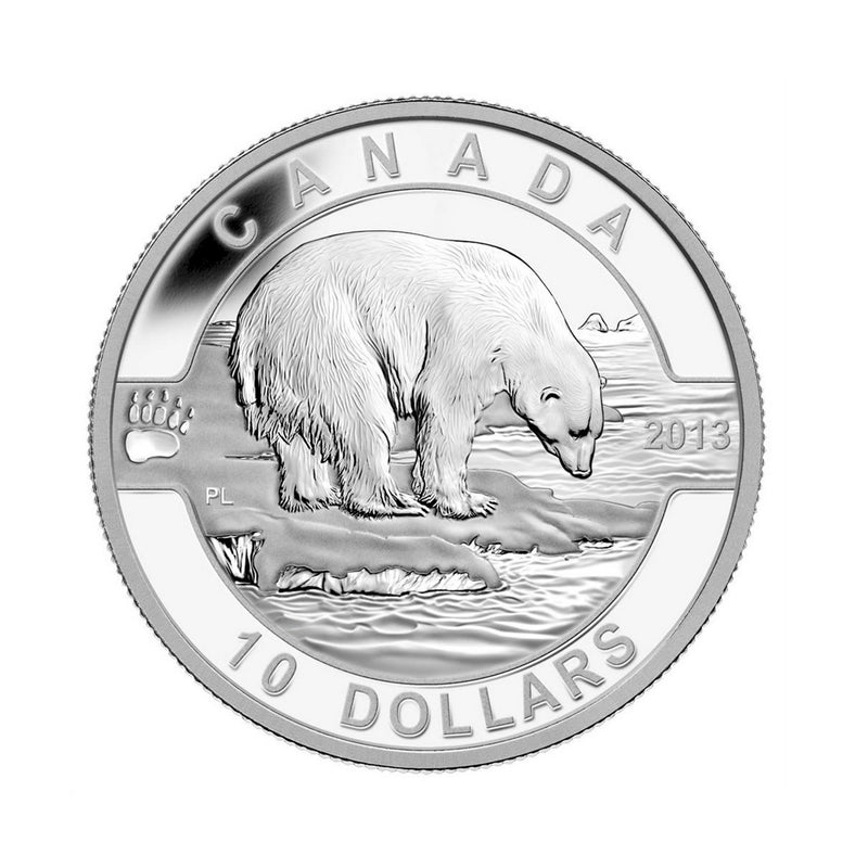 2013 Canada $10 O Canada Series The Polar Bear Fine Silver (No Tax)