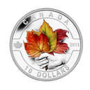 2013 Canada $10  O Canada Series The Maple Leaf Coloured Fine Silver (No Tax)