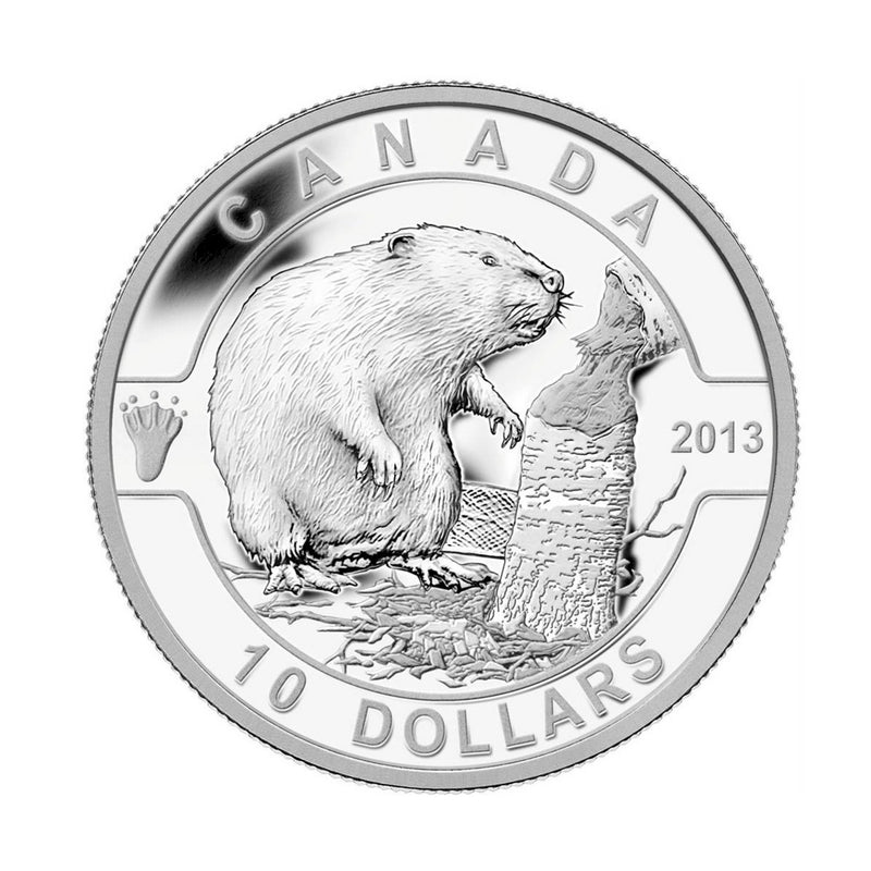 2013 Canada $10 O Canada Series The Beaver Fine Silver (No Tax)